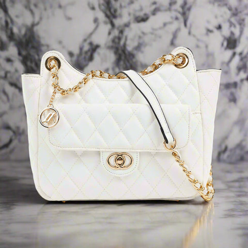 Verde Γυναικεία Τσάντα Ώμου 16-6854 Λευκό